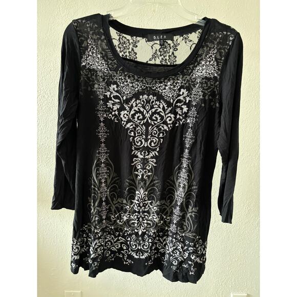 Tops - B.L.E.U Top Women’s M Whimsigoth Tunic y2k Black